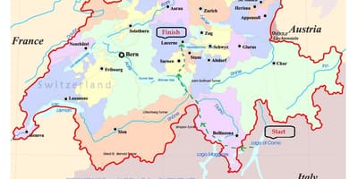 Քարտեզ քաղաքի փողոցներից Լյուցերն Շվեյցարիա