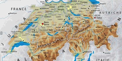 Շվեյցարիա աշխարհագրություն քարտեզի վրա