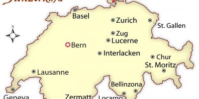 Ցյուրիխ, Շվեյցարիա քարտեզի վրա